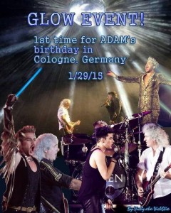 Knicklichtaktion an Adam Lamberts Geburtstag in Köln