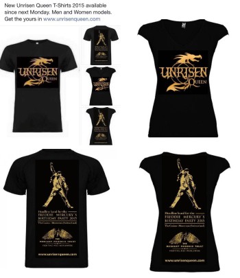 Unrisen Queen Freddie Mercury Birthday Party T-Shirts