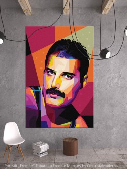 Freddie Mercury Portrait von ¡COLORISTA! ¡MODERNA!