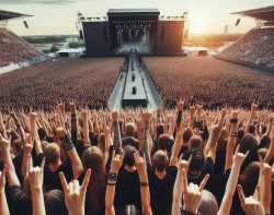 Umfrage zum Reiseverhalten von deutschen Rock- und Metal-Fans im Musiktourismus - Bild generiert durch KI