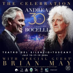 Brian May tritt bei Jubiläum von Andrea Bocelli auf